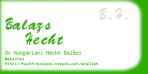 balazs hecht business card